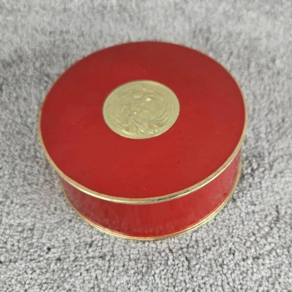 Charles‎ Revson Ciara Dusting Powder Red Gold Vintage Vanity Box Women